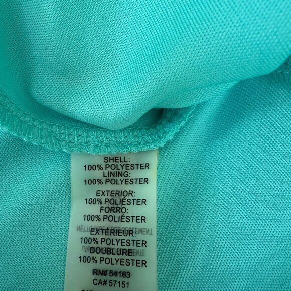 Karl Lagerfeld Paris Swiss Dot Sleeveless Midi Mint Green Dress size 10 - Picture 7 of 7